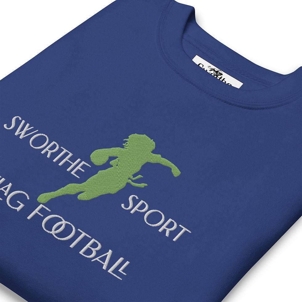 Thumbnail: Sworthe By Joseph Dowdy Embroidered Flag Football Sport Unisex  Sweatshirt