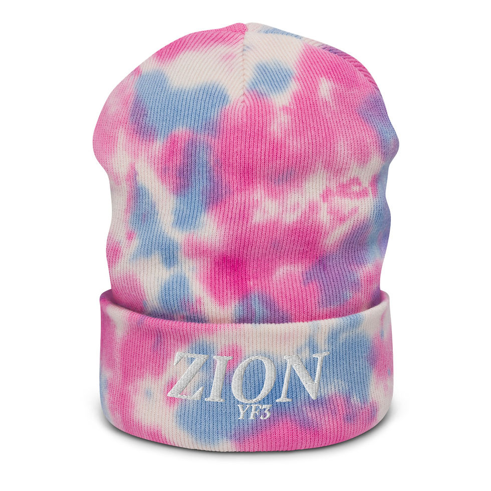 Thumbnail: YF3 ZION Embroidered Tie-dye beanie