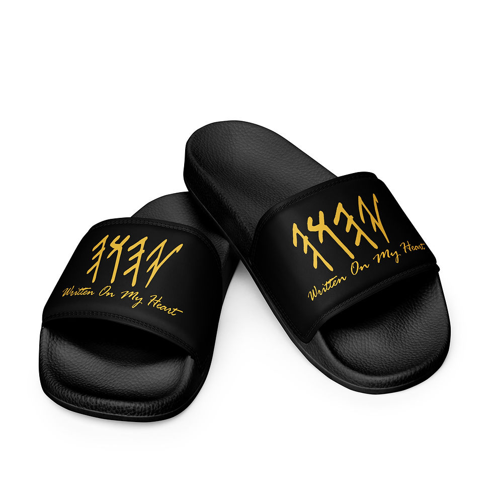 Thumbnail: YF3 The Classy Hebrew Written On My Heart Men’s slides