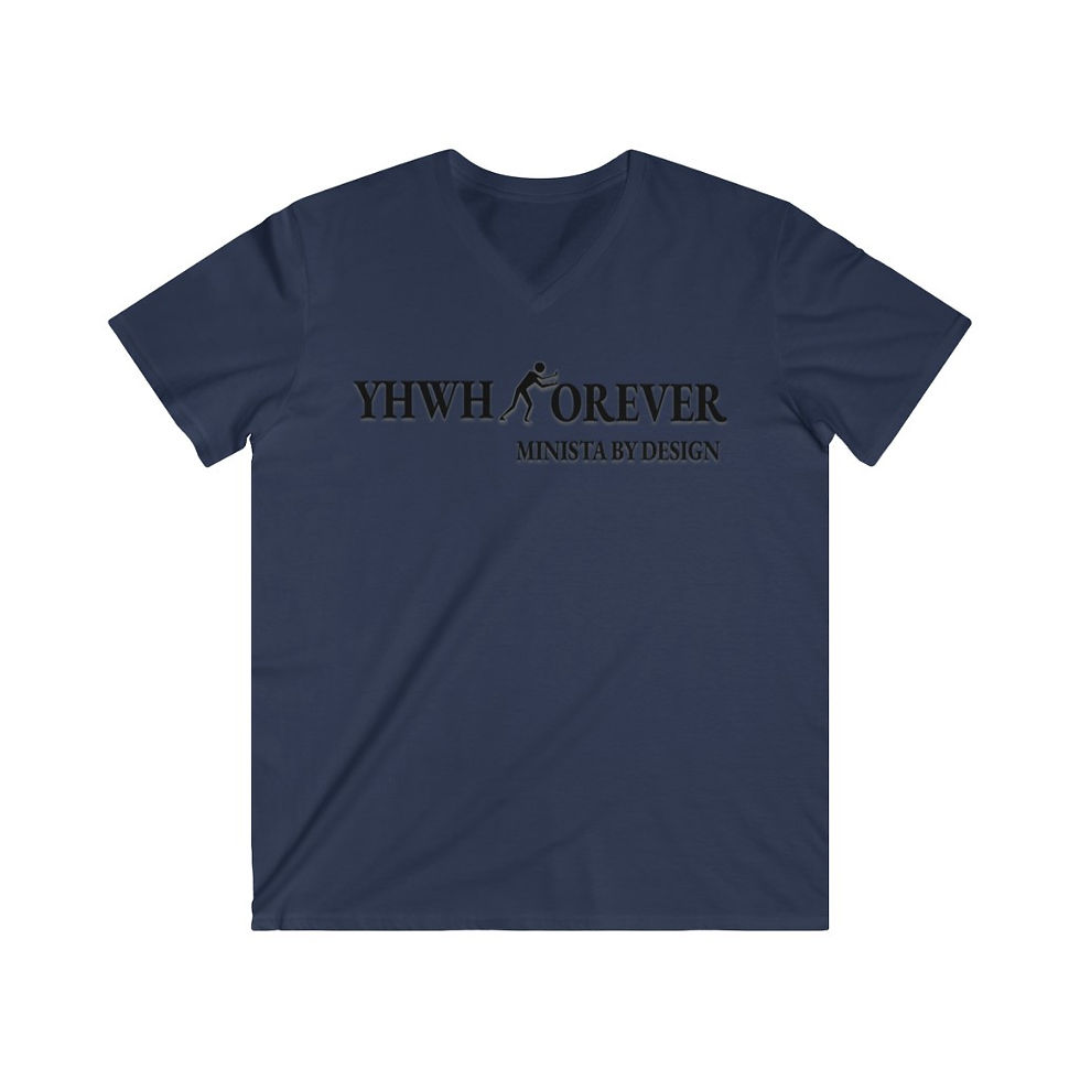 Thumbnail: YHWH FOREVER Men's Fitted V-Neck Short Sleeve Tee