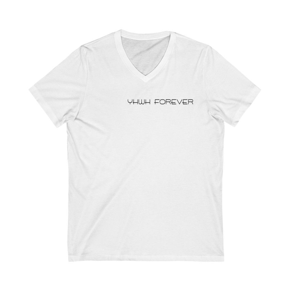 YHWH FOREVER Rep The Name Unisex Jersey Short Sleeve V-Neck Tee