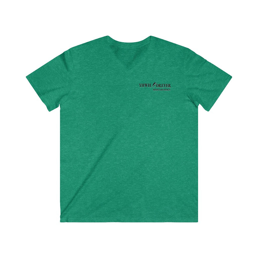 Thumbnail: YHWH FOREVER Men's Fitted V-Neck Short Sleeve Tee