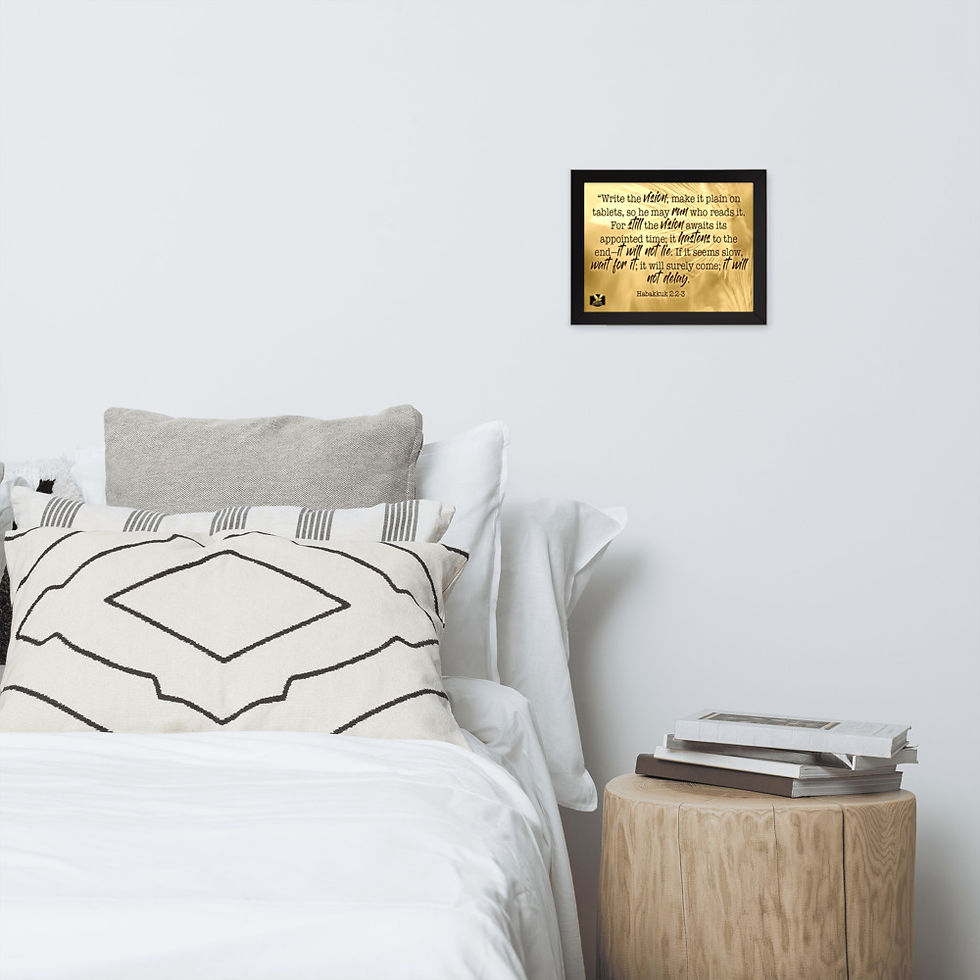 The Classy Collection Habakkuk 2:2-3 Framed poster