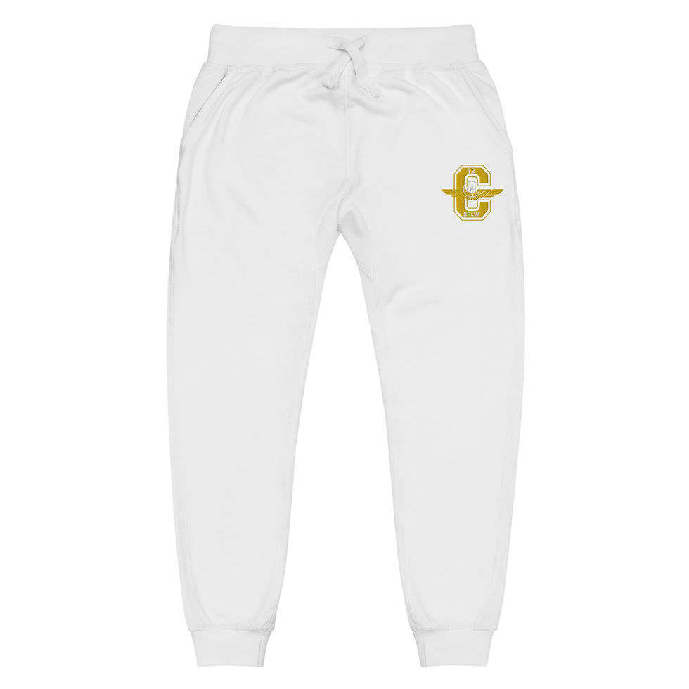 Thumbnail: YF3 The Classy Hebrew Embroidered Classy Brew Unisex fleece sweatpants