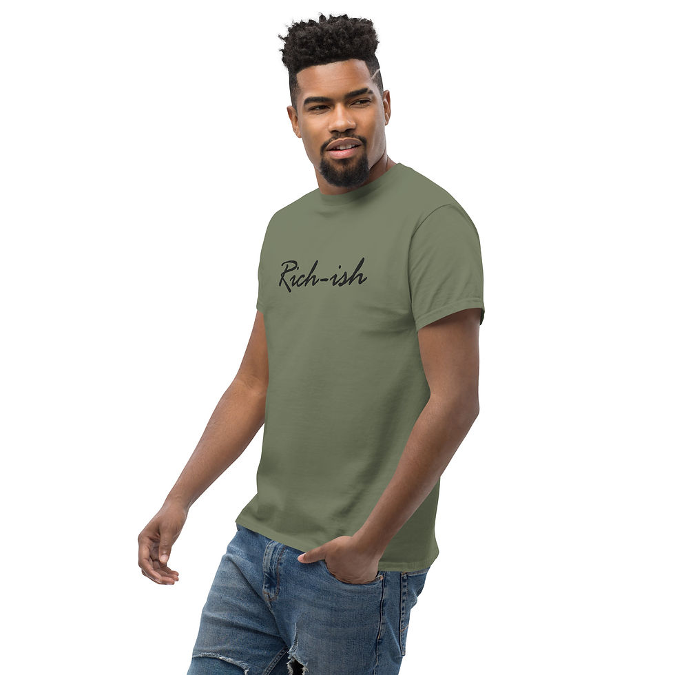 Thumbnail: YF3 The Classy Hebrew Rich-ish Embroidered Unisex classic tee