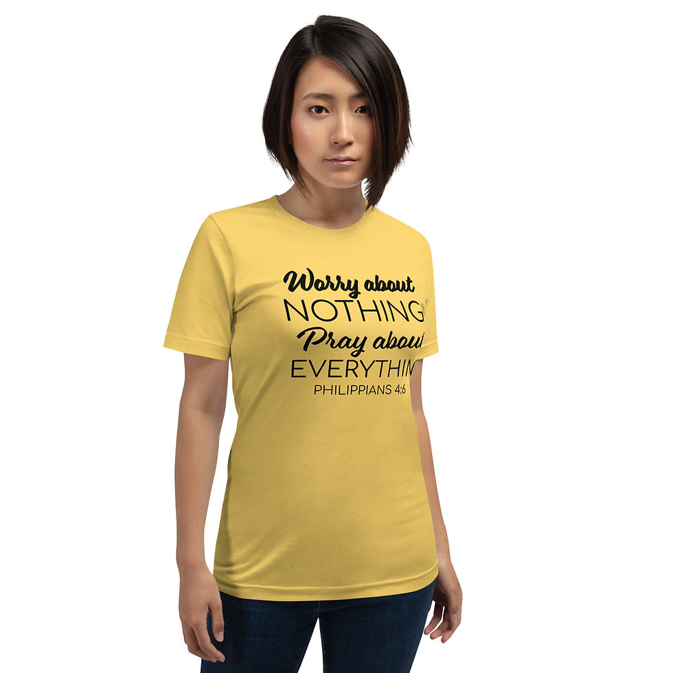 Thumbnail: YF3 The Classy Hebrew Philippians 4:6 Unisex t-shirt