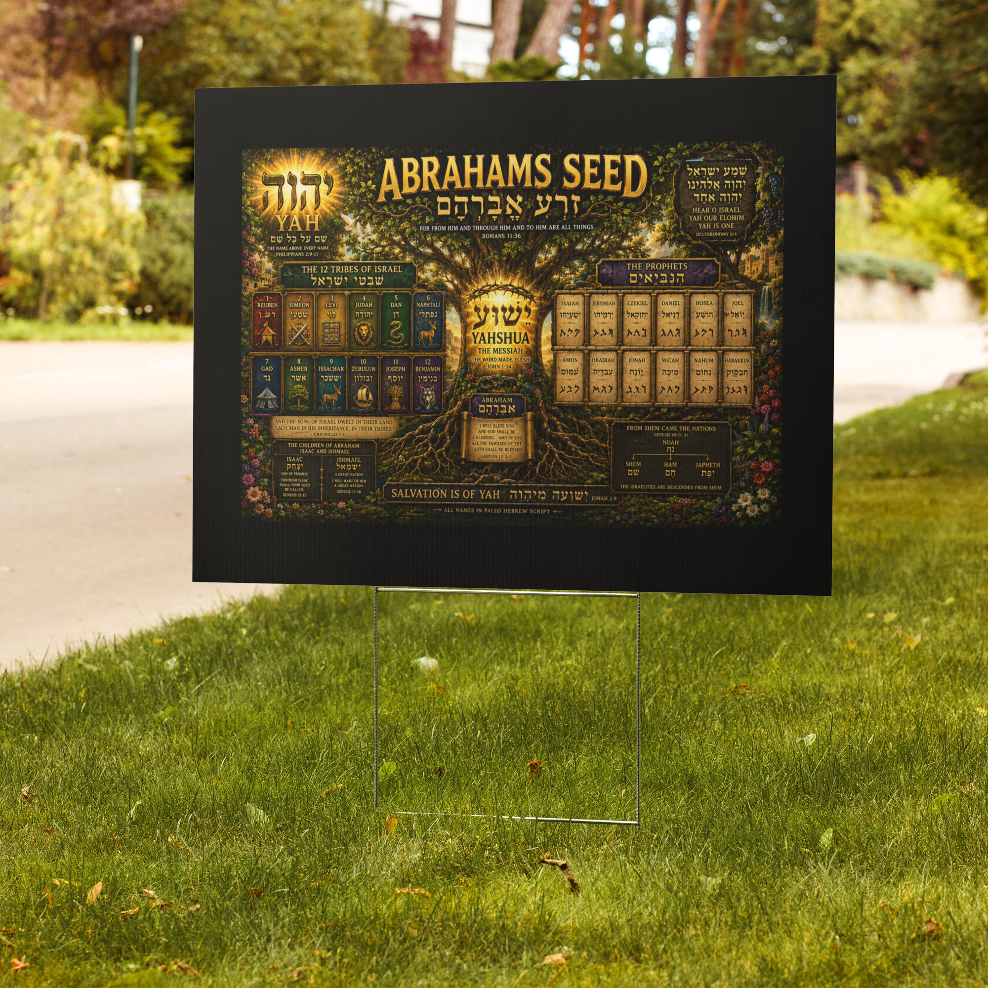 YHWH FOREVER3 Abraham's Seed Yard sign