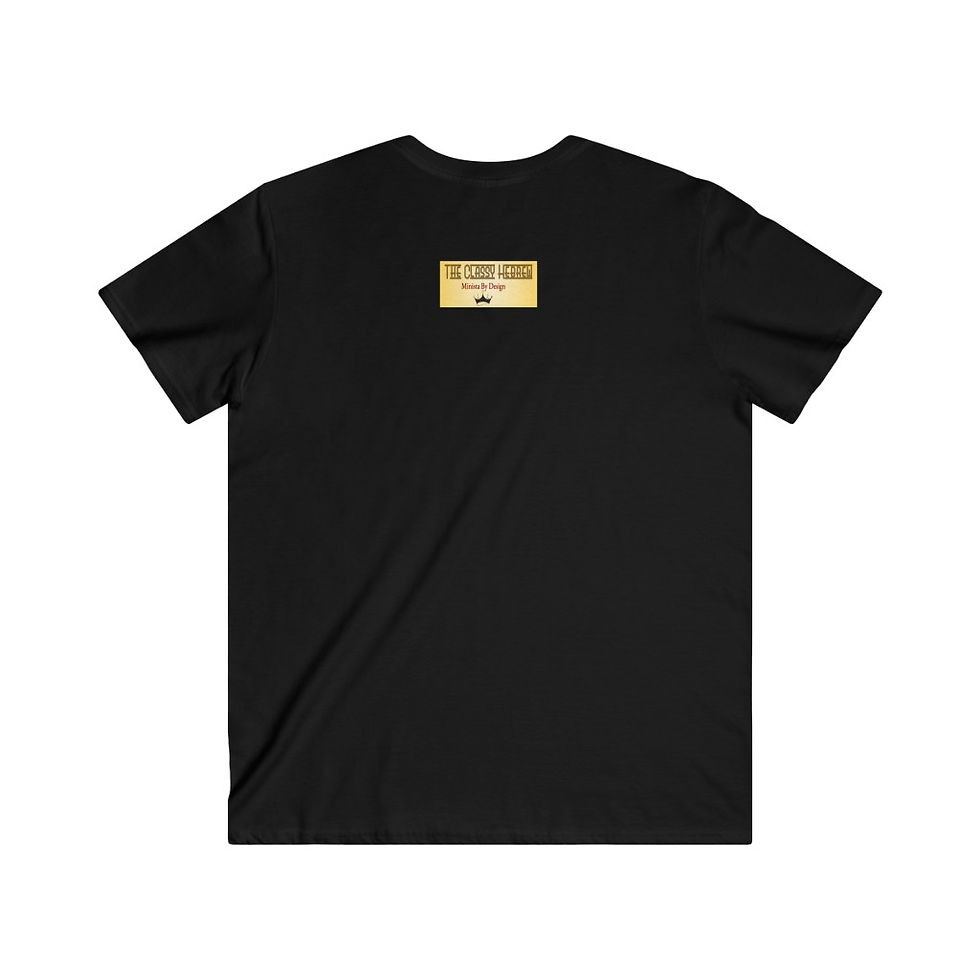 Thumbnail: YHWH FOREVER The Classy Hebrew Men's Fitted V-Neck Short Sleeve Tee