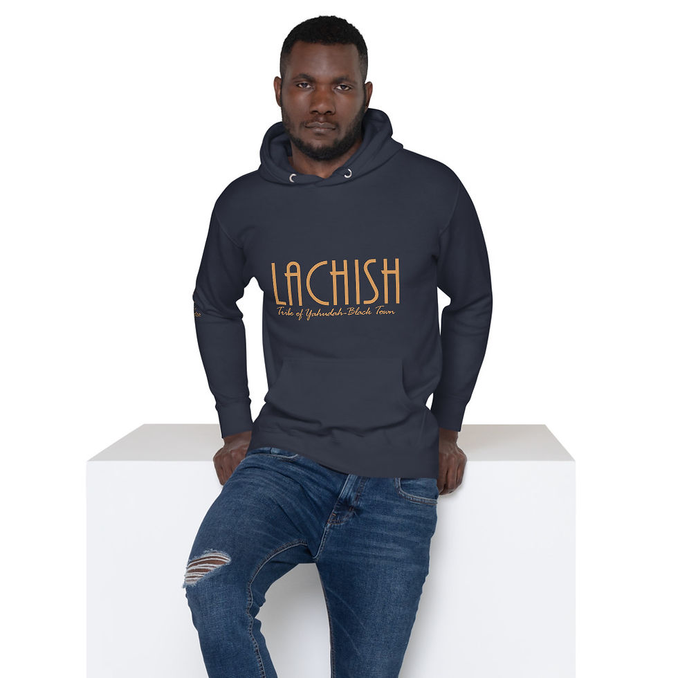 Thumbnail: YF3 Lachish Tribe of Yahudah Black Town Unisex Hoodie