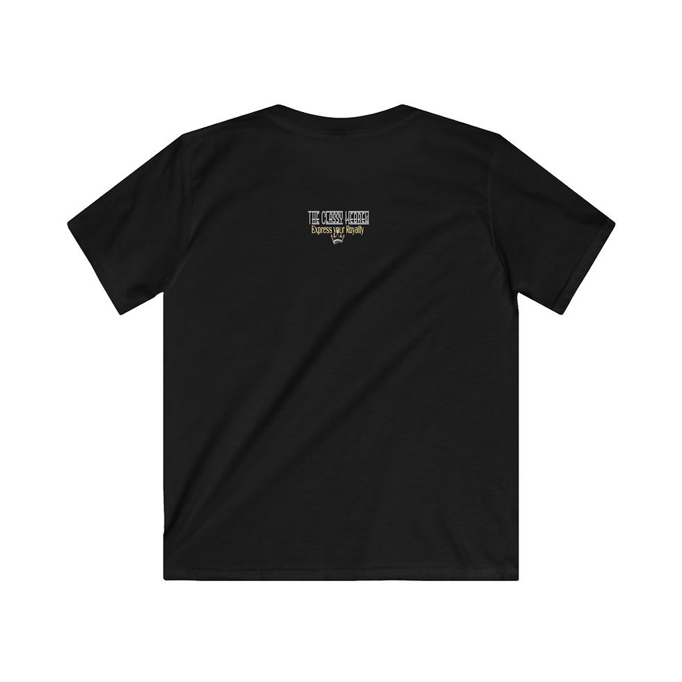 Thumbnail: The Classy Hebrew Express Your Royalty Kids Softstyle Tee