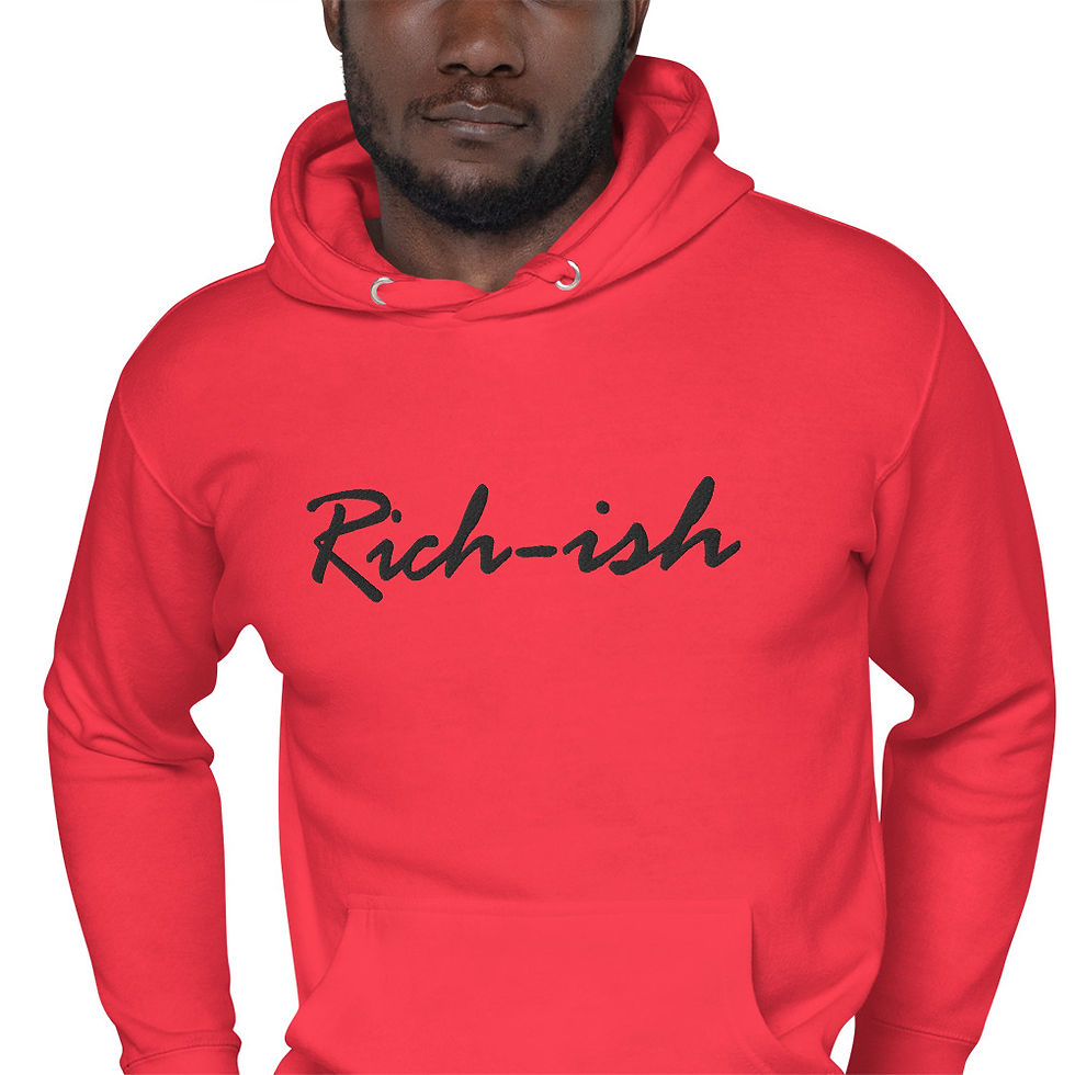 Thumbnail: YF3 The Classy Hebrew Rich-ish Embroidered Unisex Hoodie