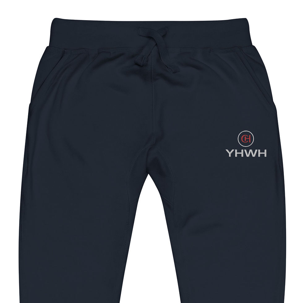 Thumbnail: YF3 The Classy Hebrew Embroidered YHWH Unisex fleece sweatpants