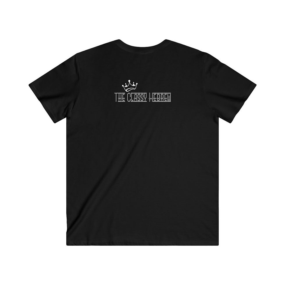 Thumbnail: YHWH FOREVER The Classy Hebrew Men's Fitted V-Neck Short Sleeve Tee