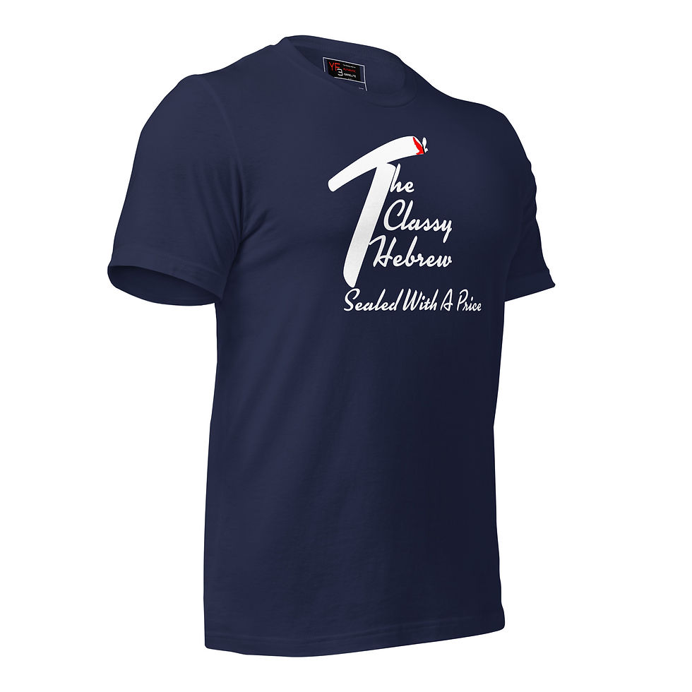 Thumbnail: YF3 The Classy Hebrew Sealed With A Price Unisex t-shirt
