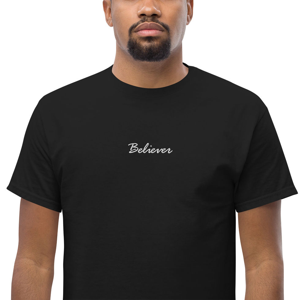 Thumbnail: YF3 Believer Embroidered Men's heavyweight tee 