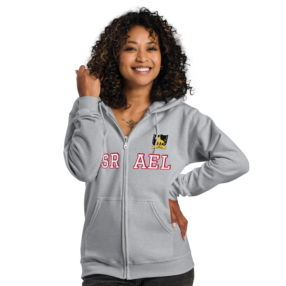Thumbnail: YF3 The Classy Hebrew ISRAEL Unisex heavy blend zip hoodie