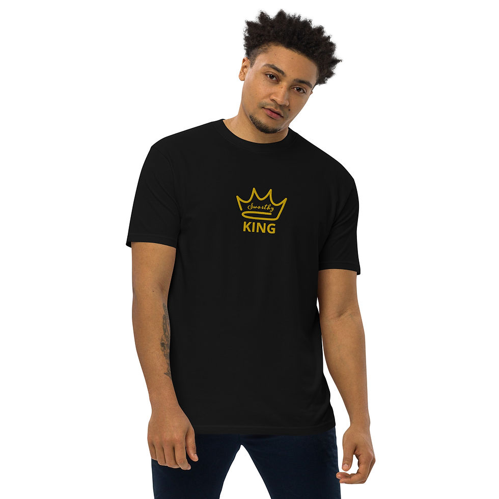 Thumbnail: YF3 Sworthy KING  Embroidered Men’s premium heavyweight tee