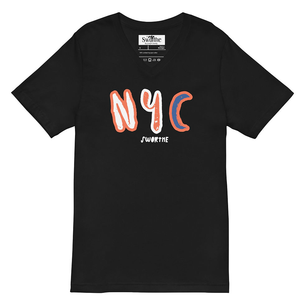 Thumbnail: Sworthe By Joseph Dowdy NYC Sworthe Unisex Short Sleeve V-Neck T-Shirt