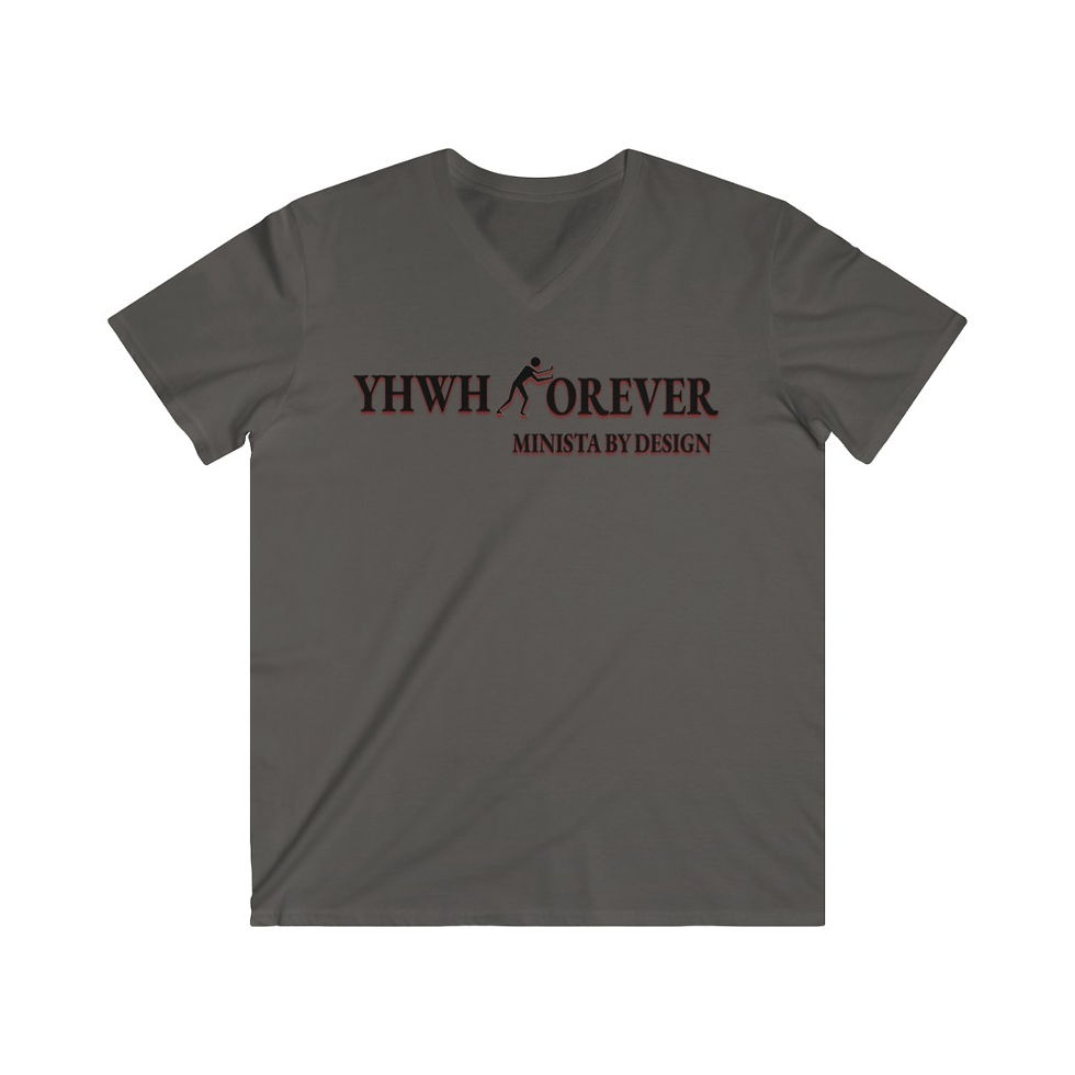 Thumbnail: YHWH FOREVER Men's Fitted V-Neck Short Sleeve Tee