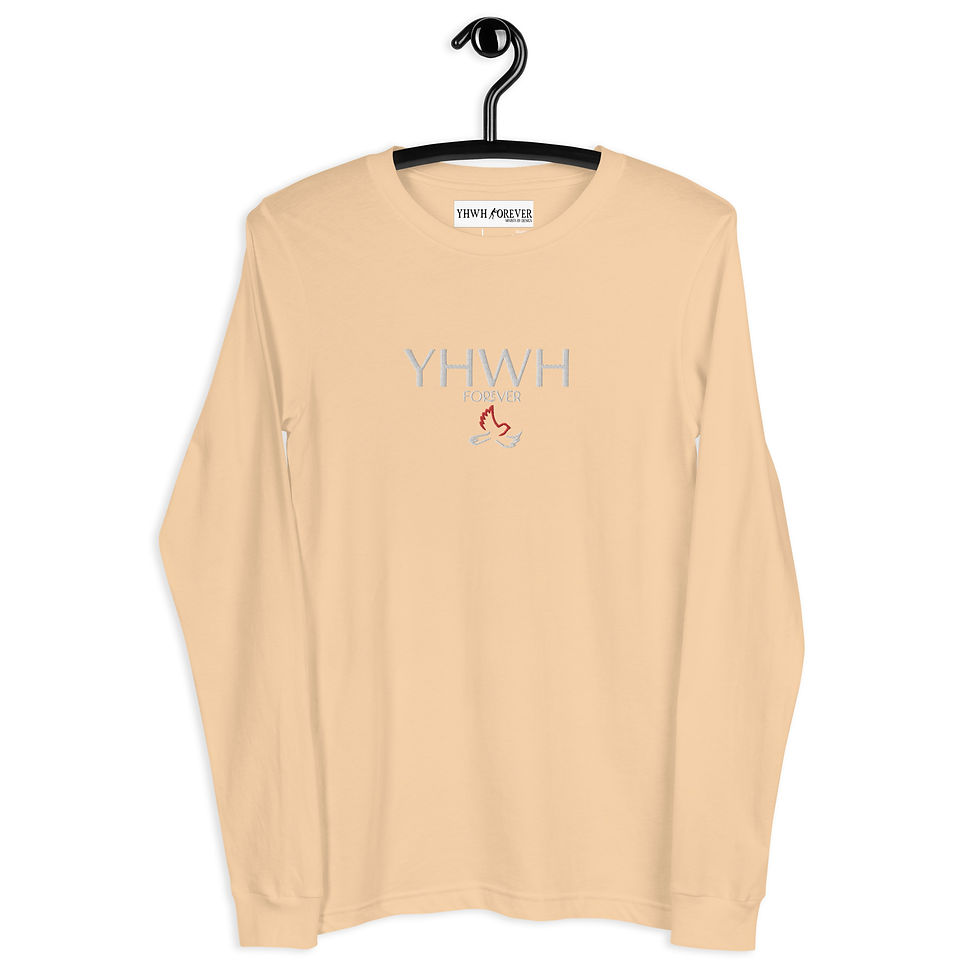 Thumbnail: YHWH FOREVER Embroidered Dove Logo Unisex Long Sleeve Tee