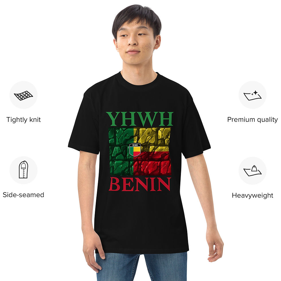 Thumbnail: YHWH FOREVER BENIN Men’s premium heavyweight tee