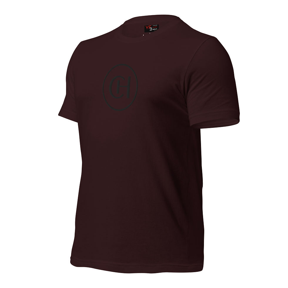 Thumbnail: YF3 The Classy Hebrew Black on Black Embroidered Logo Unisex t-shirt
