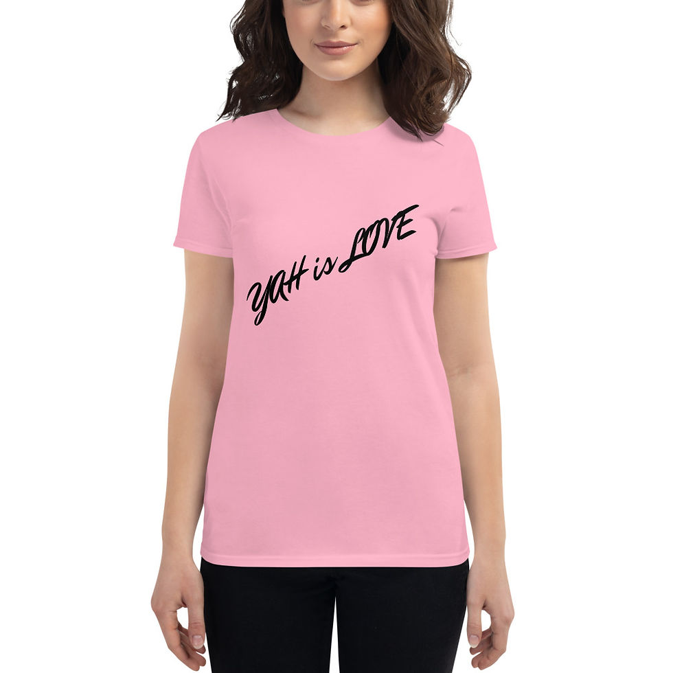 Thumbnail: YHWH FOREVER YAH IS LOVE Women's short sleeve t-shirt