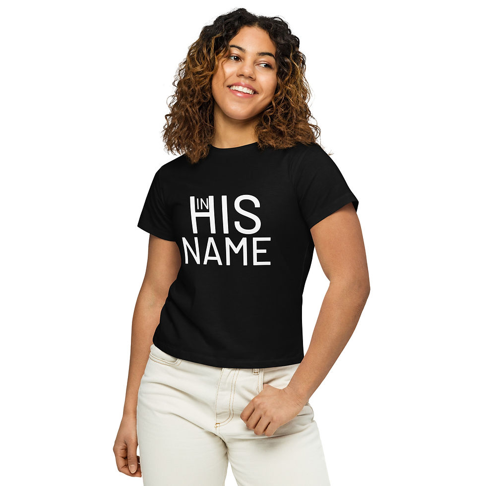 YF3 The Classy Hebrew In HIS NAME Women’s high-waisted t-shirt