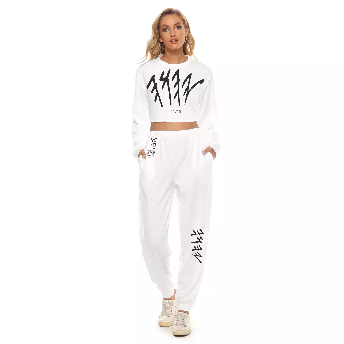 YF3 Women's Crop Sweatshirt 2 Piece  Suit