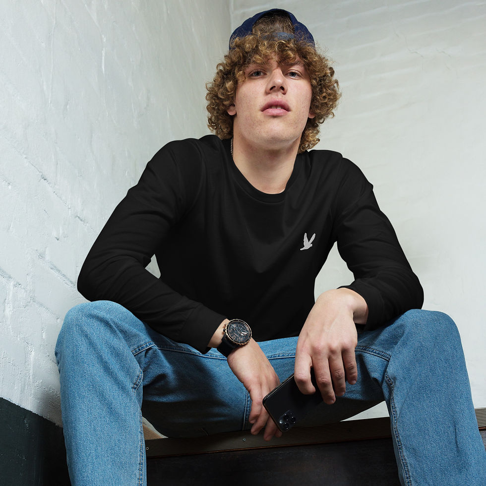 Thumbnail: YHWH FOREVER Embroidered Dove Logo Unisex Long Sleeve Tee