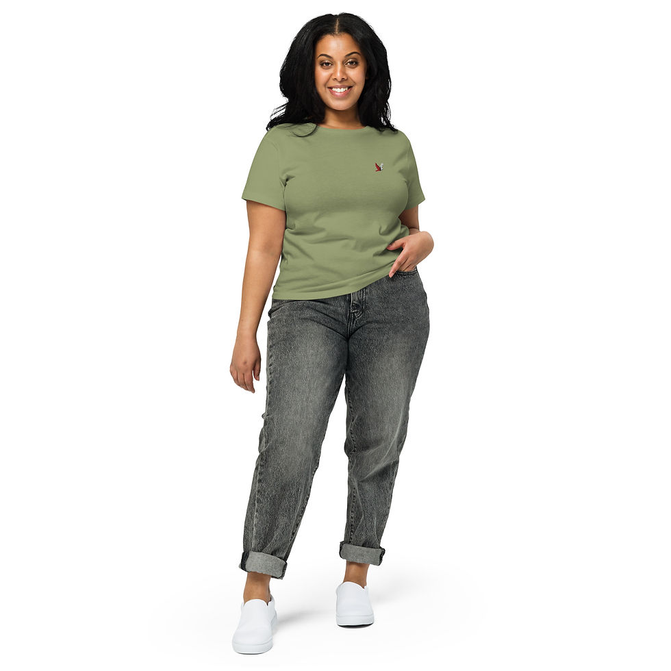 Thumbnail: YHWH FOREVER3 Embroidered Logo Women’s high-waisted t-shirt