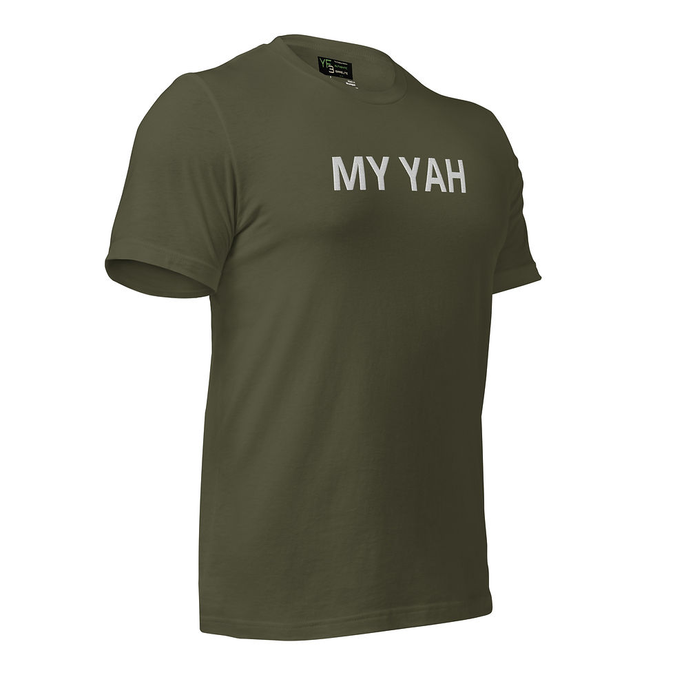 Thumbnail: YF3 The Classy Hebrew MY YAH Embroidered Unisex t-shirt