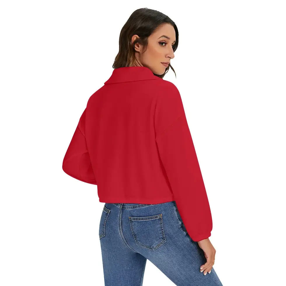 Thumbnail: YHWH FOREVER Women's Windproof Red Short Jacket