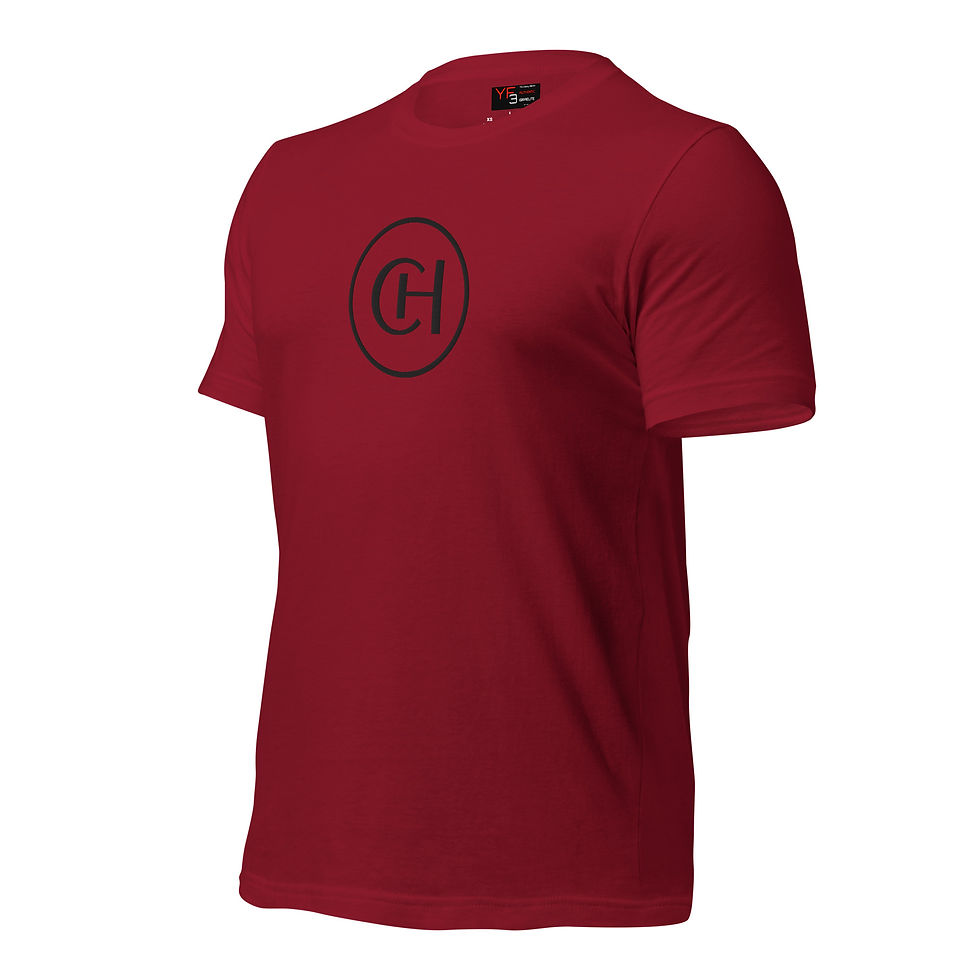 Thumbnail: YF3 The Classy Hebrew Black on Black Embroidered Logo Unisex t-shirt