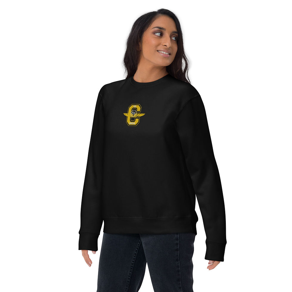 Thumbnail: YF3 The Classy Hebrew Embroidered Classy Brew Unisex Premium Sweatshirt