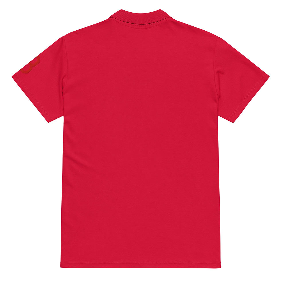 Thumbnail: YHWH FOREVER 3 Embroidered Dove Logo Premium pique polo shirt