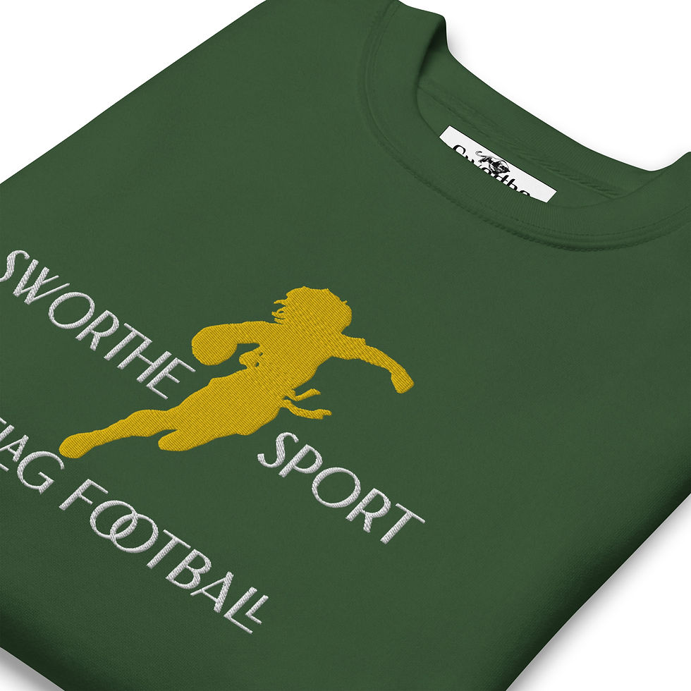 Thumbnail: Sworthe By Joseph Dowdy Embroidered Flag Football Sport Premium Sweatshirt