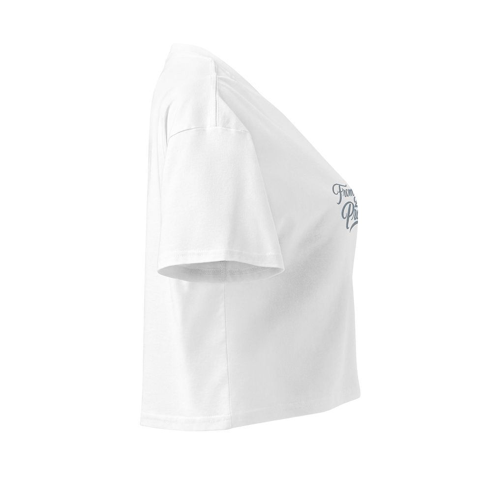 Thumbnail: YHWH FOREVER3 From Pain 2 Praise Embroidered Women’s crop top