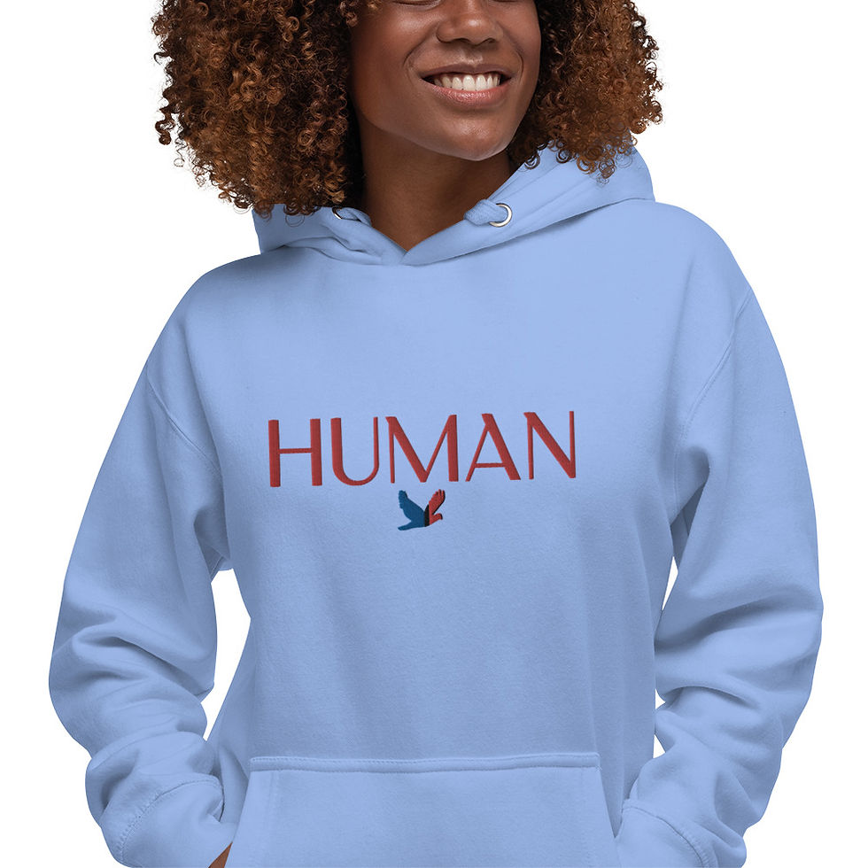 Thumbnail: YF3 HUMAN Embroidered Unisex Hoodie