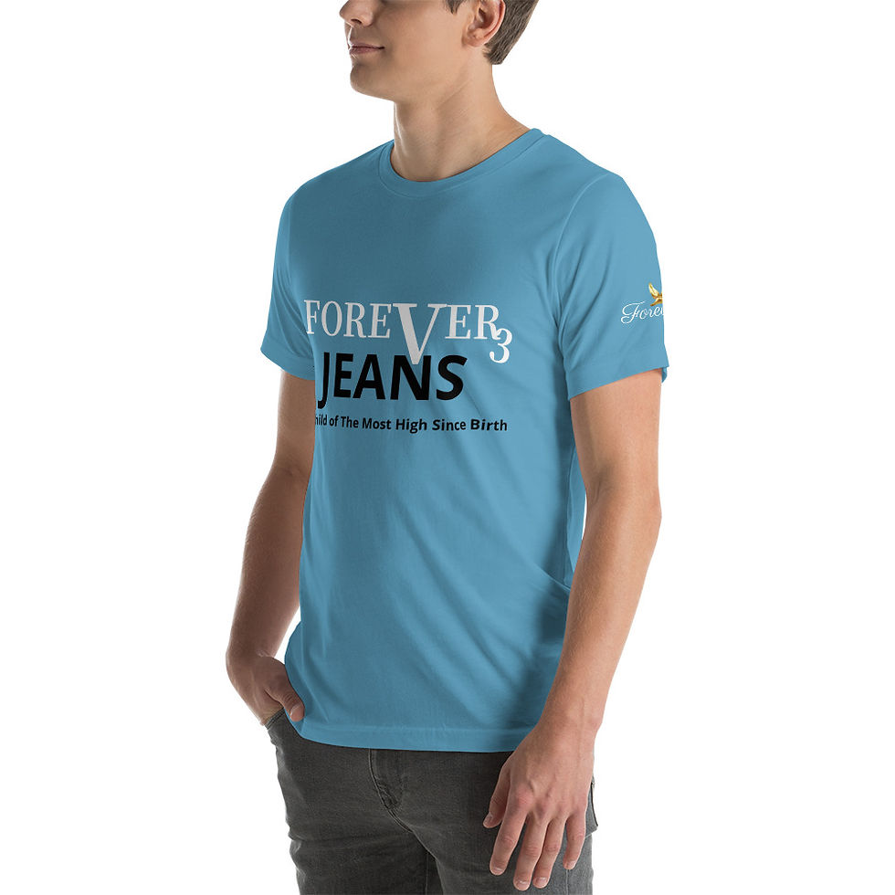 Thumbnail: YHWH FOREVER FOREVER JEANS Short-Sleeve Unisex T-Shirt