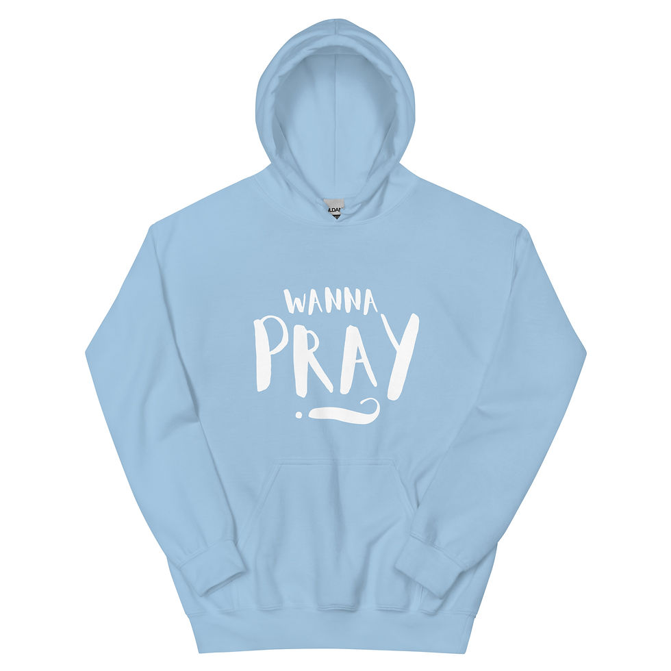 Thumbnail: YF3 The Classy Hebrew Wanna Pray Unisex Hoodie