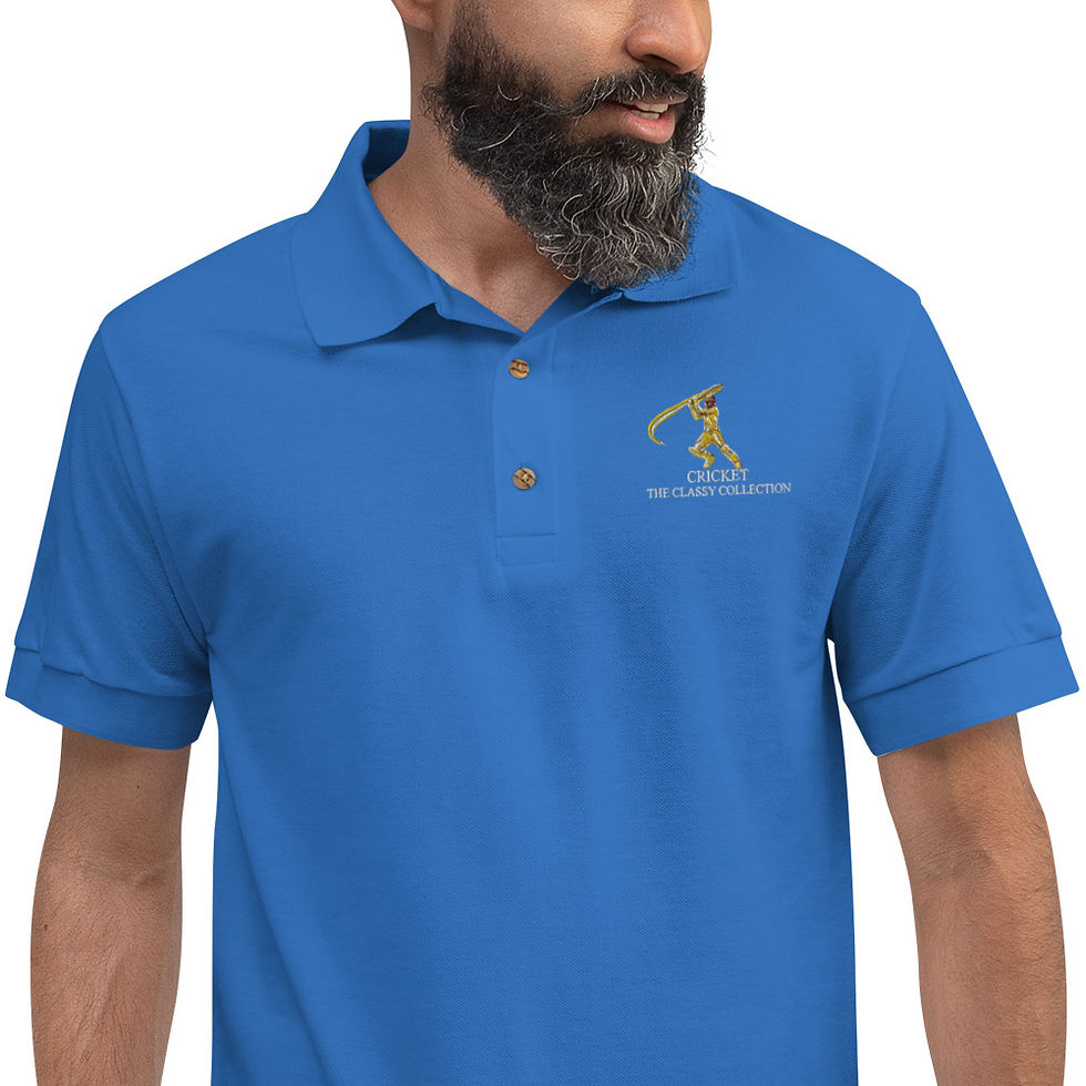 Thumbnail: The Classy Collection CRICKET Embroidered Polo Shirt
