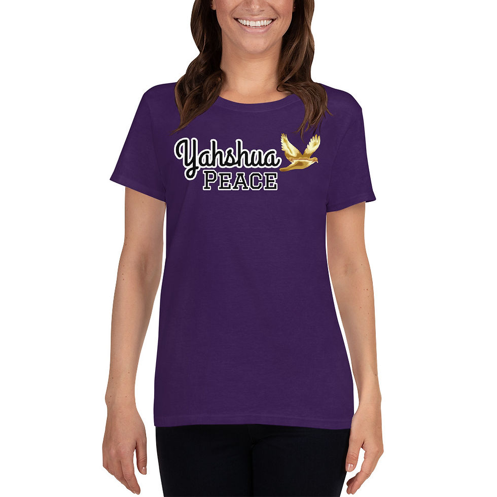 Thumbnail: YHWH FOREVER Yahshua Peace Women's short sleeve t-shirt