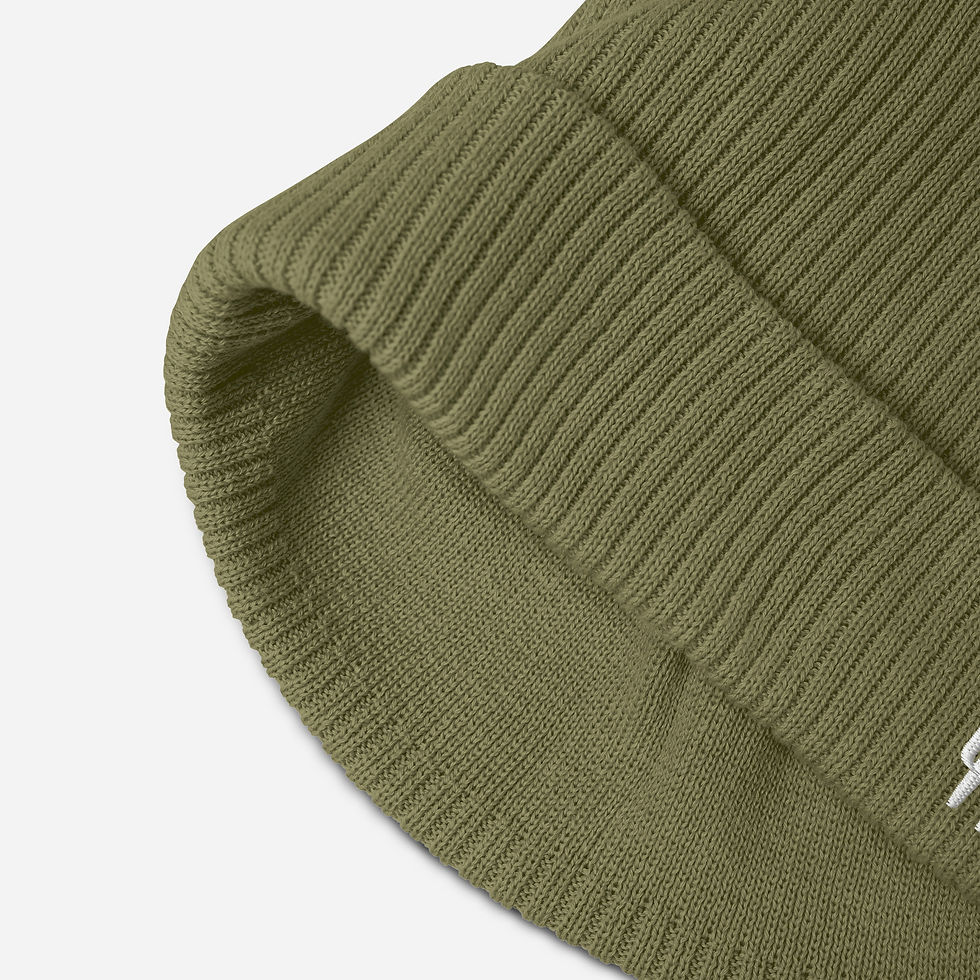 Thumbnail: YF3 The Classy Hebrew Embroidered TCH Organic ribbed beanie