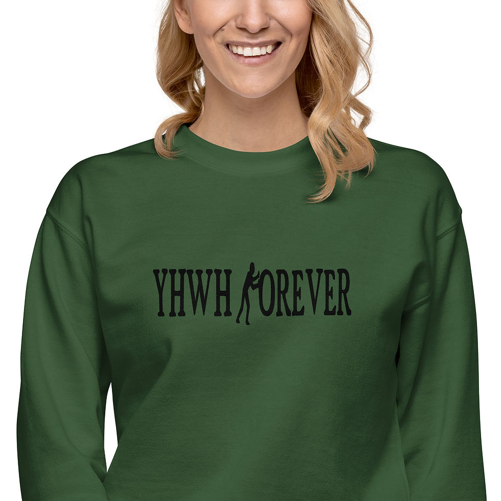 Thumbnail: YHWH FOREVER 3 Embroidered Unisex Premium Sweatshirt