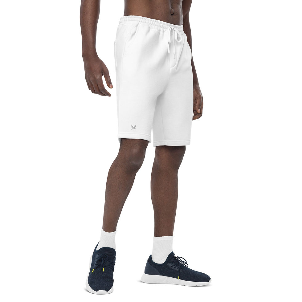 Thumbnail: YHWH FOREVER Embroidered Dove Logo Men's fleece shorts