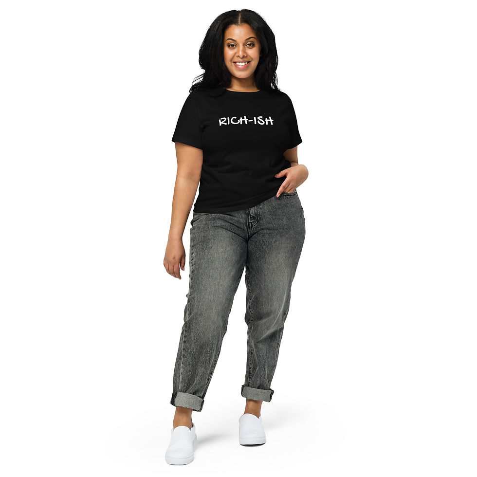 Thumbnail: Sworthe By Joseph Dowdy RICH-ISH Women’s high-waisted t-shirt