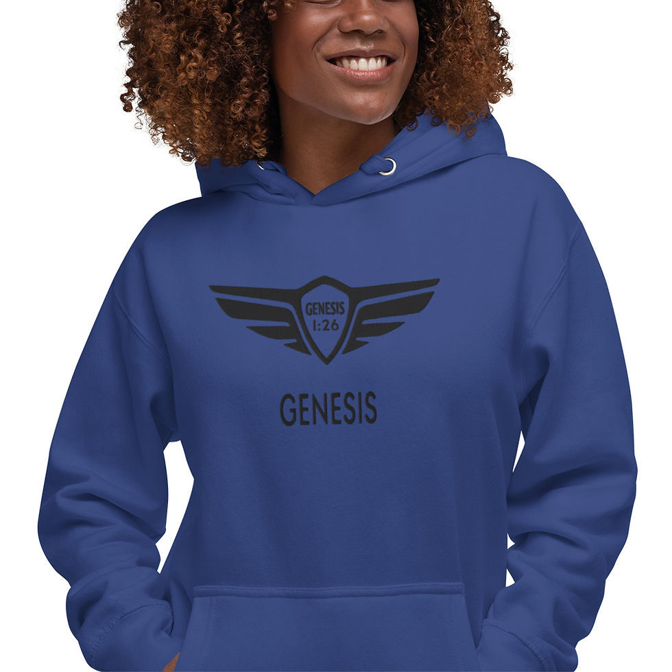 Thumbnail: YF3 The Classy Hebrew Genesis 1:26 Embroidered Unisex Hoodie