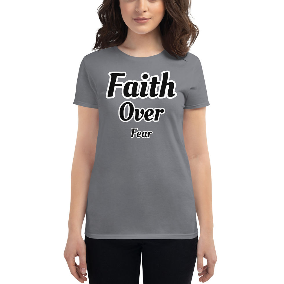 Thumbnail: YHWH FOREVER Faith Over fear Women's short sleeve t-shirt