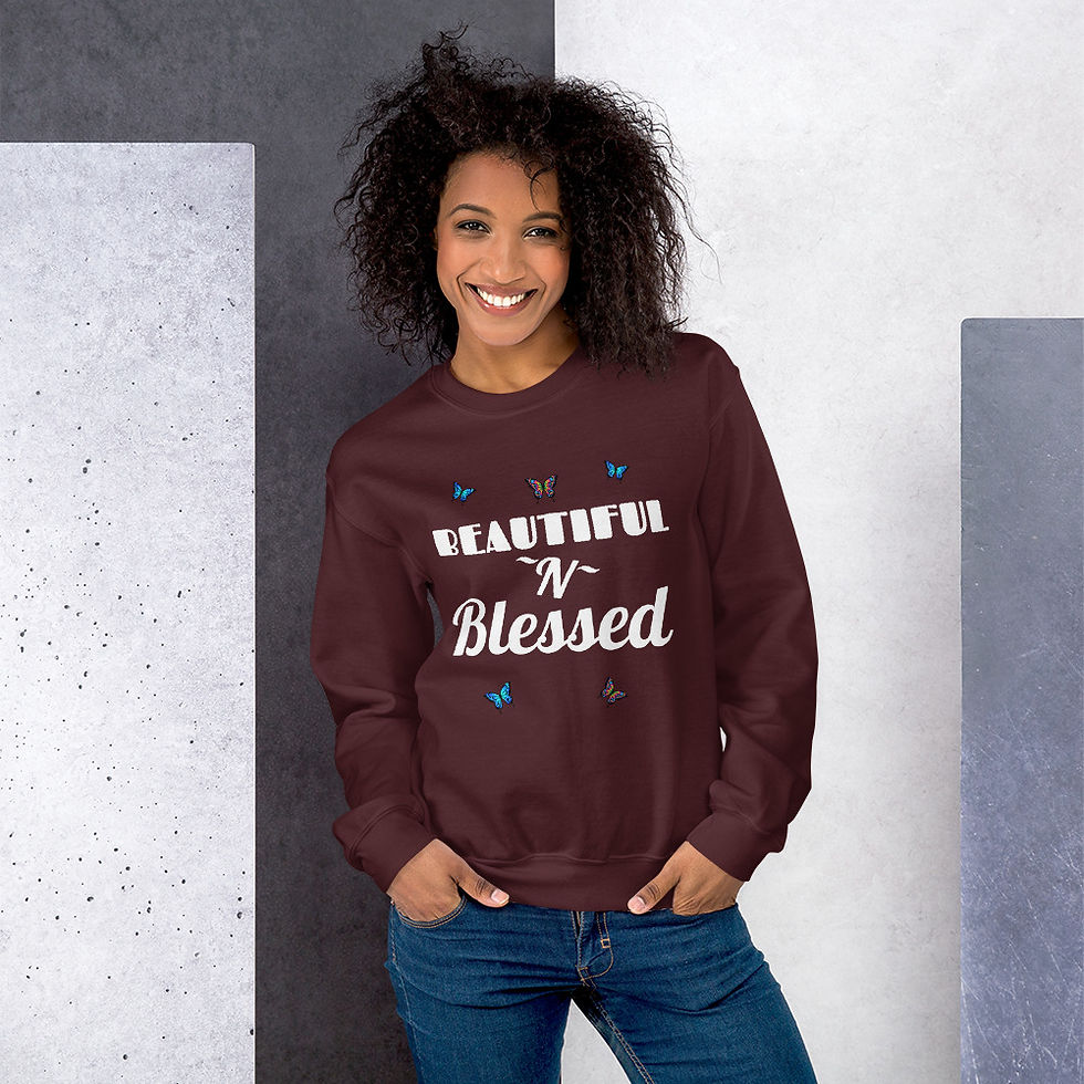 Thumbnail: The Classy Collection Beautiful & Blessed Sweatshirt